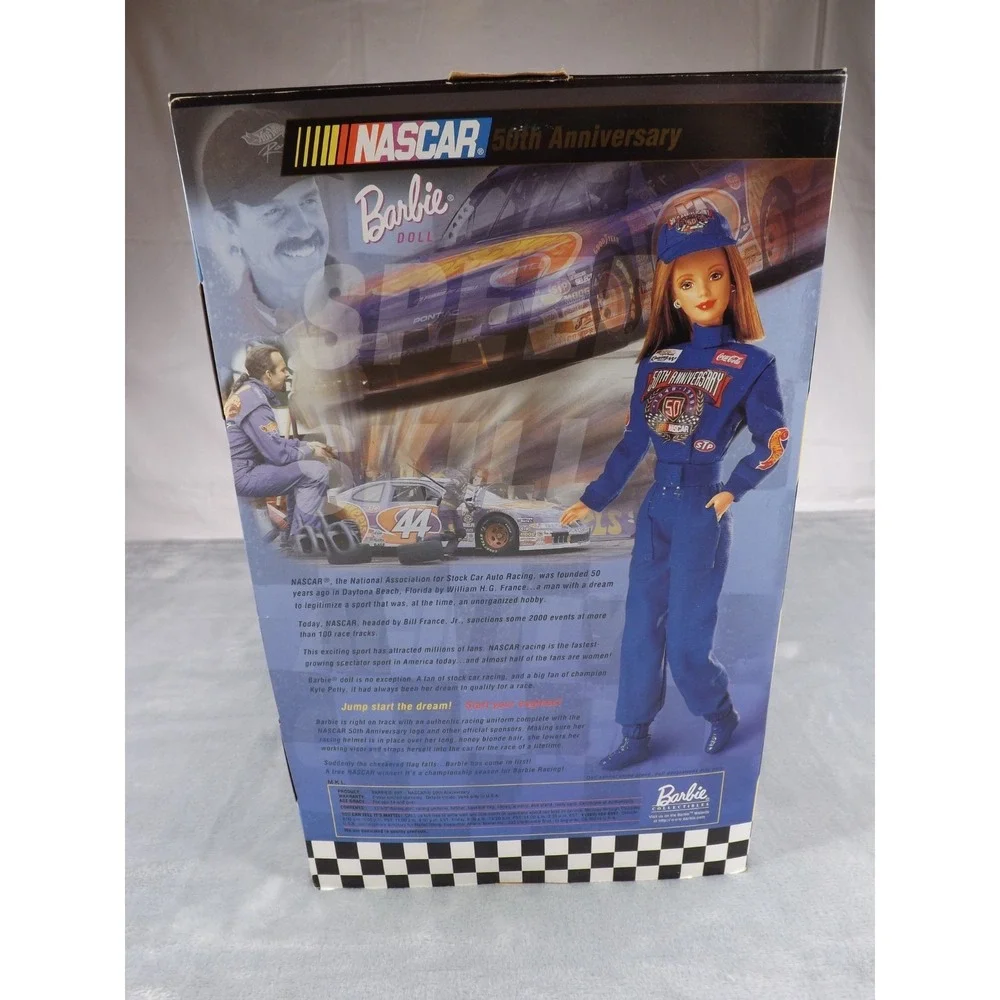 Barbie 50th Anniversary Nascar Collector Edition 1998 Vintage New Kyle Petty